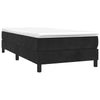 Stella Homewares Box Spring Bed with Mattress Black 106x203 cm King Single Size Velvet