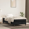 Stella Homewares Box Spring Bed with Mattress Black 106x203 cm King Single Size Velvet