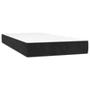 Stella Homewares Box Spring Bed with Mattress Black 106x203 cm King Single Size Velvet