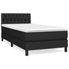 Stella Homewares Box Spring Bed with Mattress Black 106x203 cm King Single Size Fabric