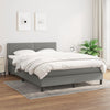 Stella Homewares Box Spring Bed with Mattress Dark Grey 137x187 cm Double Size Fabric