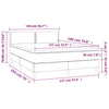Stella Homewares Box Spring Bed with Mattress Dark Grey 137x187 cm Double Size Fabric