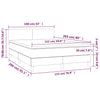Stella Homewares Box Spring Bed with Mattress Black 153x203 cm Queen Size Fabric