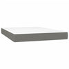 Stella Homewares Box Spring Bed with Mattress Dark Grey 153x203 cm Queen Size Fabric