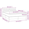 Stella Homewares Box Spring Bed with Mattress Dark Grey 153x203 cm Queen Size Fabric