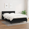Stella Homewares Box Spring Bed with Mattress Black 153x203 cm Queen Size Fabric