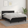 Stella Homewares Box Spring Bed with Mattress Black 153x203 cm Queen Size Faux Leather