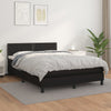 Stella Homewares Box Spring Bed with Mattress Black 153x203 cm Queen Size Faux Leather