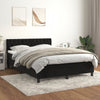 Stella Homewares Box Spring Bed with Mattress Black 153x203 cm Queen Size Velvet