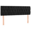 Stella Homewares Box Spring Bed with Mattress Black 153x203 cm Queen Size Velvet