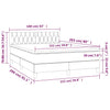 Stella Homewares Box Spring Bed with Mattress Black 153x203 cm Queen Size Velvet