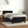 Stella Homewares Box Spring Bed with Mattress Black 106x203 cm King Single Size Velvet
