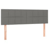 Stella Homewares Box Spring Bed with Mattress&LED Dark Grey 137x187 cm Double Size Fabric
