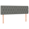 Stella Homewares Box Spring Bed with Mattress&LED Dark Grey 137x187 cm Double Size Fabric