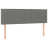 Stella Homewares Box Spring Bed with Mattress&LED Dark Grey 153x203 cm Queen Size Fabric