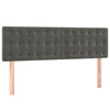 Stella Homewares Box Spring Bed with Mattress&LED Dark Grey 137x187 cm Double Size Velvet