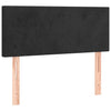 Stella Homewares Box Spring Bed with Mattress&LED Black 106x203 cm King Single Size Velvet