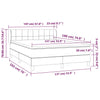 Stella Homewares Box Spring Bed with Mattress Dark Grey 137x187 cm Double Size Fabric
