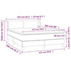 Stella Homewares Box Spring Bed with Mattress Dark Grey 153x203 cm Queen Size Fabric