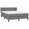 Stella Homewares Box Spring Bed with Mattress Dark Grey 153x203 cm Queen Size Fabric