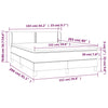 Stella Homewares Box Spring Bed with Mattress Dark Grey 153x203 cm Queen Size Fabric