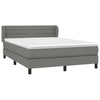 Stella Homewares Box Spring Bed with Mattress Dark Grey 153x203 cm Queen Size Fabric