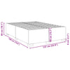 Stella Homewares Bed Frame without Mattress Dark Grey Double Fabric