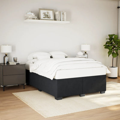 Stella Homewares Bed Frame without Mattress Black Double Velvet