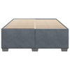 Stella Homewares Bed Frame without Mattress Dark Grey Queen Velvet