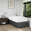 Stella Homewares Bed Frame without Mattress Dark Grey 90x190 cm Fabric