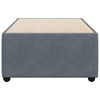 Stella Homewares Bed Frame without Mattress Dark Grey 90x190 cm Velvet