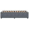 Stella Homewares Bed Frame without Mattress Dark Grey 90x190 cm Velvet