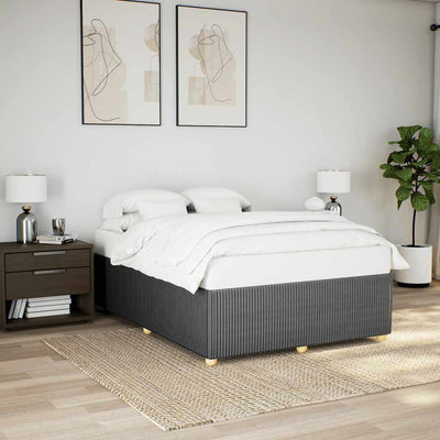 Stella Homewares Bed Frame without Mattress Dark Grey Queen Fabric