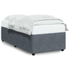 Stella Homewares Bed Frame without Mattress Dark Grey 90x190 cm Velvet