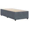 Stella Homewares Bed Frame without Mattress Dark Grey 90x190 cm Velvet