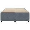 Stella Homewares Bed Frame without Mattress Dark Grey Double Velvet