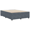 Stella Homewares Bed Frame without Mattress Dark Grey Double Velvet