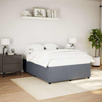 Stella Homewares Bed Frame without Mattress Dark Grey Double Velvet