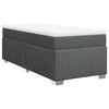 Stella Homewares Box Spring Bed with Mattress Dark Grey King Single Fabric