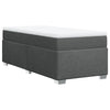 Stella Homewares Box Spring Bed with Mattress Dark Grey King Single Fabric