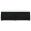 Stella Homewares Box Spring Bed with Mattress Black King Single Fabric