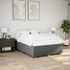 Stella Homewares Box Spring Bed with Mattress Light Grey Queen Fabric