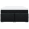 Stella Homewares Box Spring Bed with Mattress Dark Grey Queen Fabric