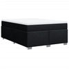 Stella Homewares Box Spring Bed with Mattress Dark Grey Queen Fabric