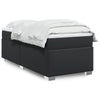 Stella Homewares Box Spring Bed with Mattress Black King Single Faux Leather