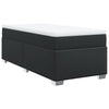 Stella Homewares Box Spring Bed with Mattress Black King Single Faux Leather