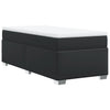 Stella Homewares Box Spring Bed with Mattress Black King Single Faux Leather