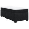 Stella Homewares Box Spring Bed with Mattress Black King Single Velvet