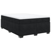Stella Homewares Box Spring Bed with Mattress Black Double Velvet