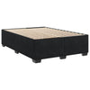 Stella Homewares Box Spring Bed with Mattress Black Double Velvet